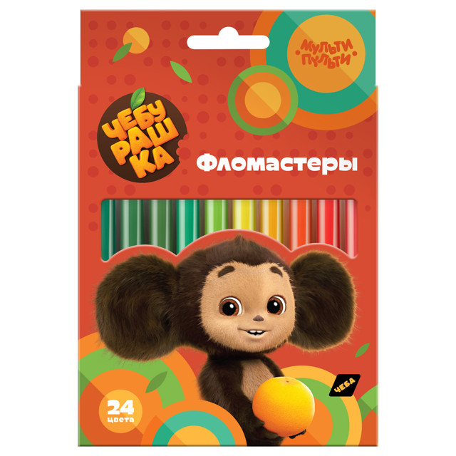 фломастеры Мульти-Пульти Чебурашка 24 цвета