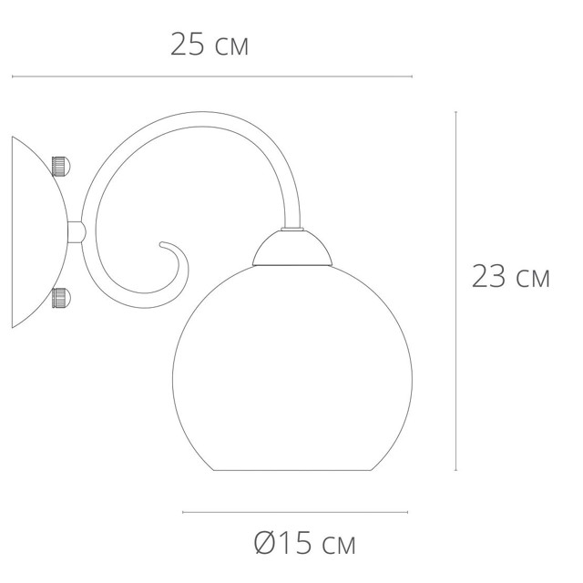 бра ARTE LAMP Margo E27 1x60Вт бронза