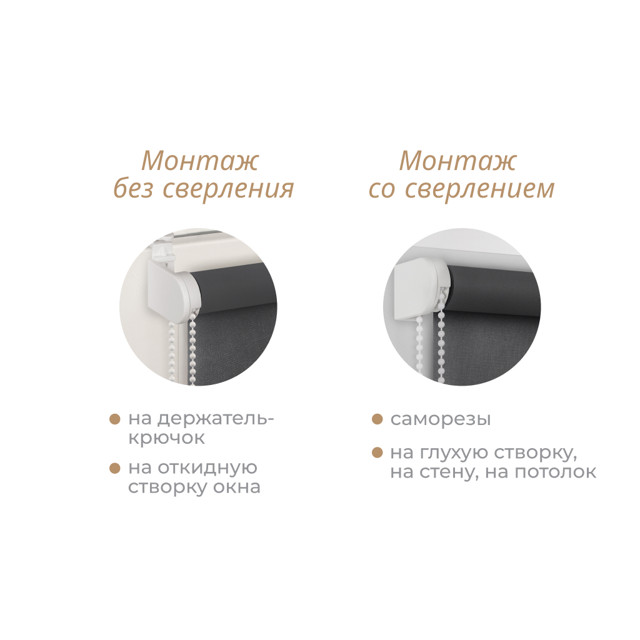 штора рулонная FG Охта блэкаут 50х180см серая, арт.97284315