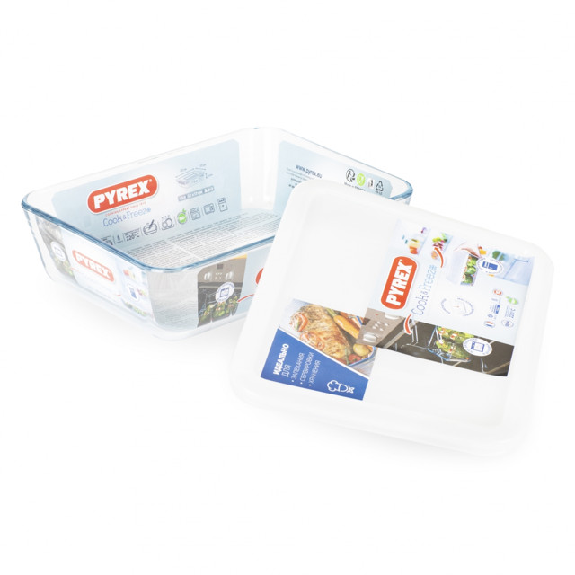 форма для запекания PYREX Cook Freez 22x17x6см 1,5л с крышкой прямоугольная жаропрочное стекло