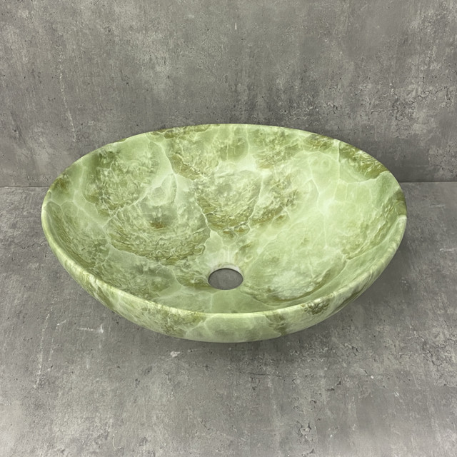 раковина накладная VITARTA 40,5х14,5х33см овальная зеленая