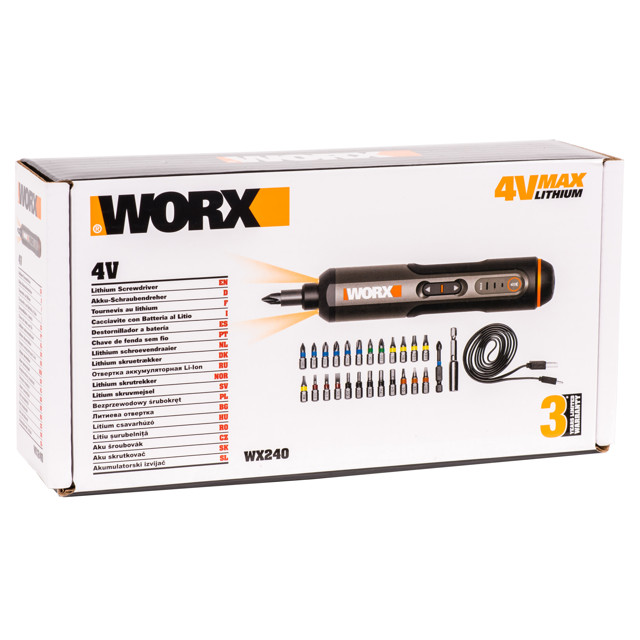 отвертка аккумуляторная WORX WX240 5Нм 4В Li-Ion 1,5Ач