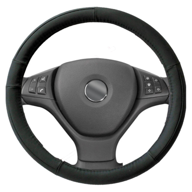оплетка руля AUTO STANDART Luxury black (М) 37-39см