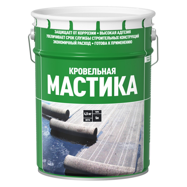 мастика кровельная  5л/4,5 кг,  арт.4607952907614