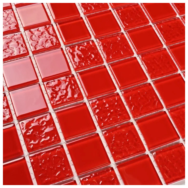 мозаика стеклянная, 30х30х0,35 Red Rose, красная