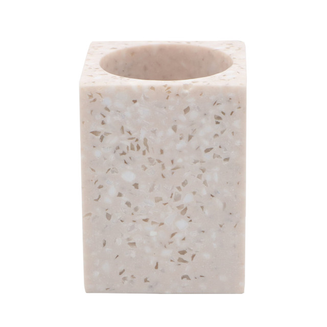 стакан для зубных щеток VITARTA Pink sand полирезин бежевый