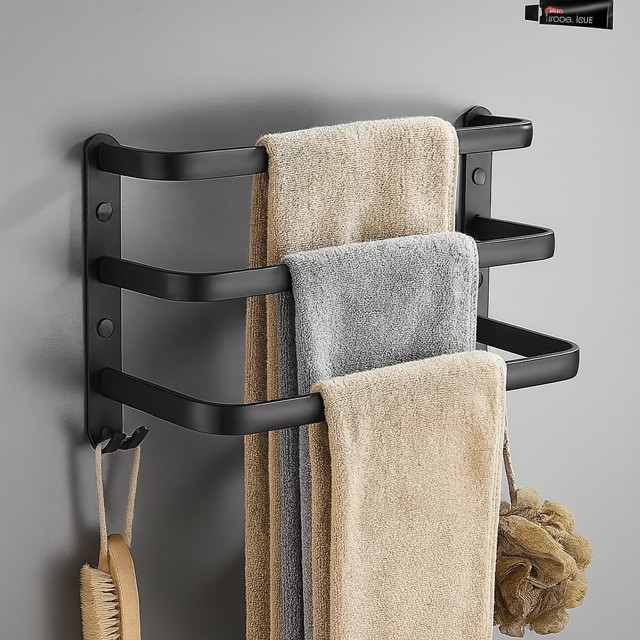 полотенцедержатель 3 держателя алюминий черный полотенцедержатель 3 держателя алюминий черный