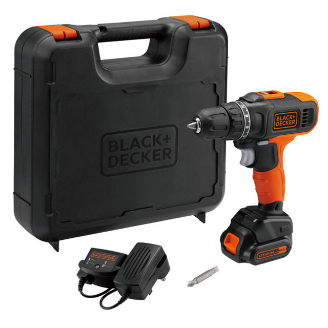 дрель-шуруповерт BLACK&DECKER BCD7122CK-RU 10,8В Li-lon 1,5Ач 2 аккумулятора