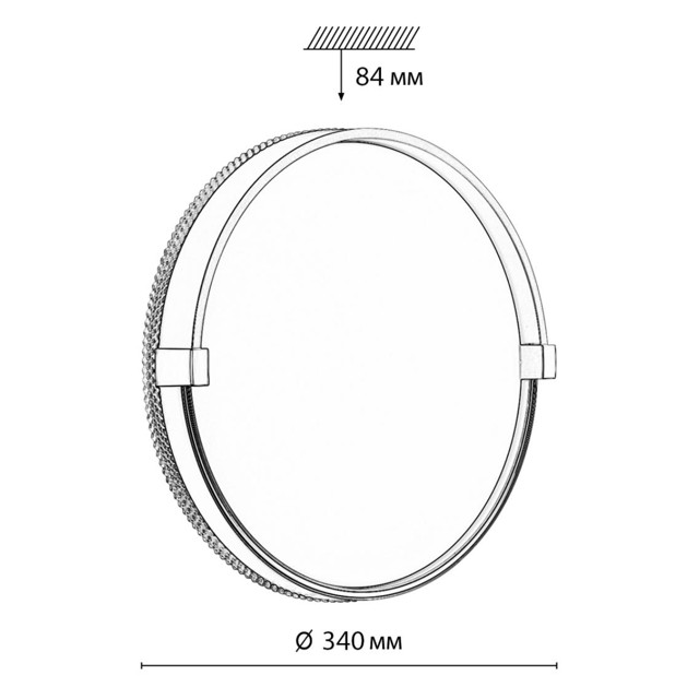 светильник светодиодный настенно-потолочный СОНЕКС Pale LED 30Вт 4000К IP43 черный/золотой