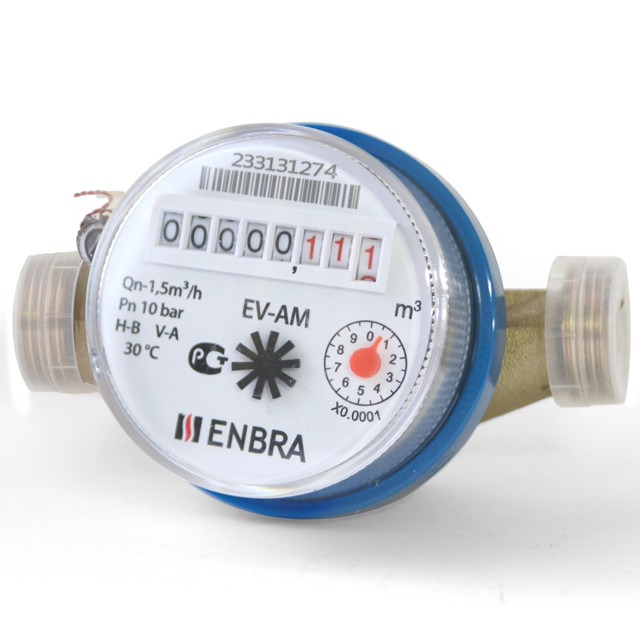 счетчик для холодной воды ENBRA EV-AM DN15 110мм со сгонами