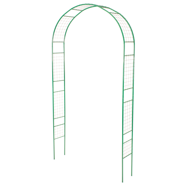 арка садовая разборная Сетка 120х25х250см металл зелёная