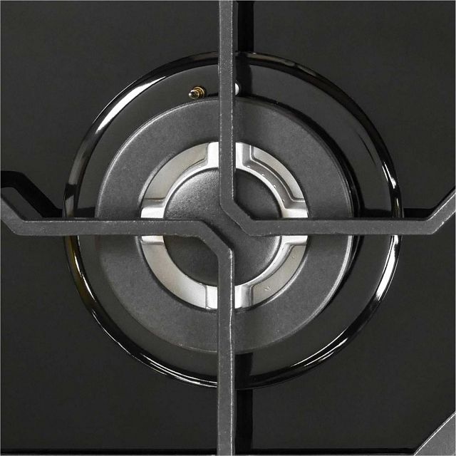 поверхность газ на стекле LEX GVG 640-1 BL 4конф.чугун черн.