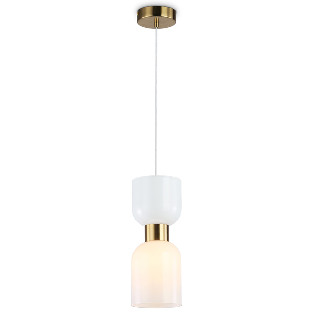 светильник подвесной AMBRELLA High Light E14 60Вт латунь/белый матовый