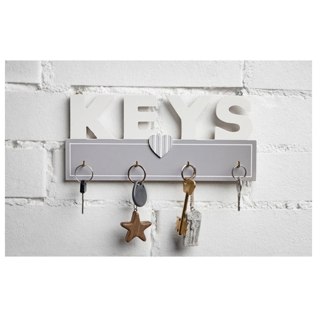 ключница KEYS 240х25х110мм МДФ/металл