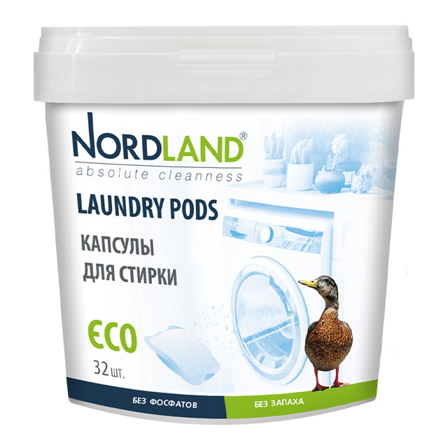 капсулы для стирки NORDLAND Laundry Pods 32х20г