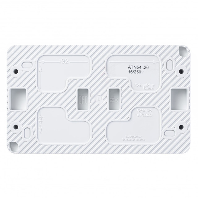 розетка 2 поста SCHNEIDER ELECTRIC AtlasDesign Profi54 с/з с/ш IP54 16А 250B белый