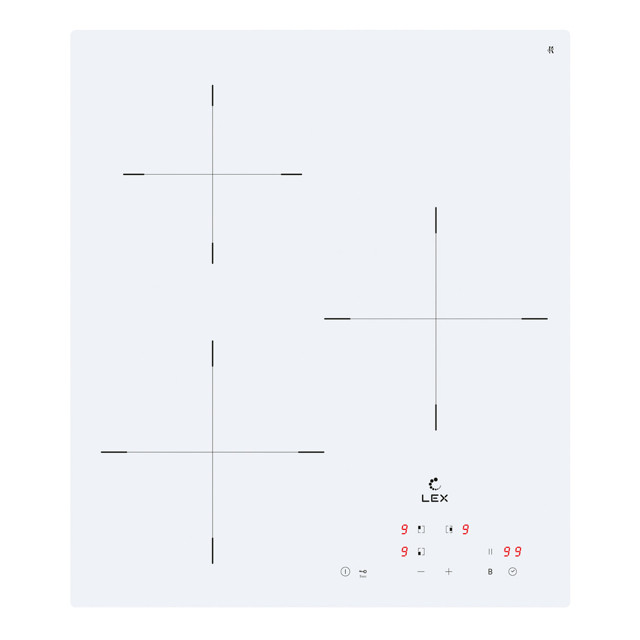 поверхность индукционная LEX EVI 430A WH 45см 3 конфорки белый