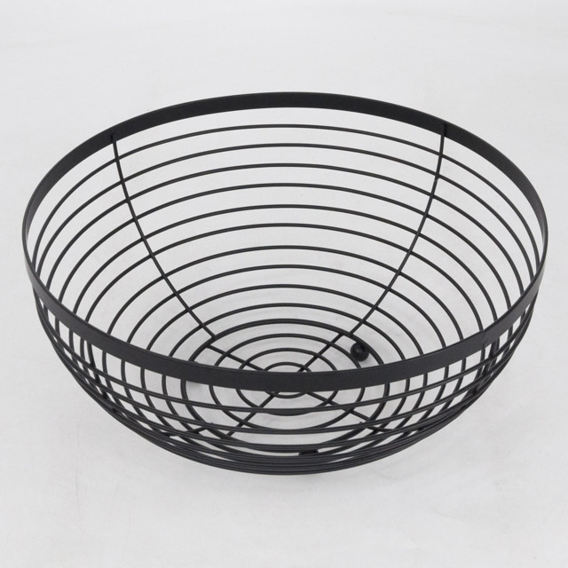 фруктовница TODELIA Black 30х30х14,5см круглая нерж.сталь
