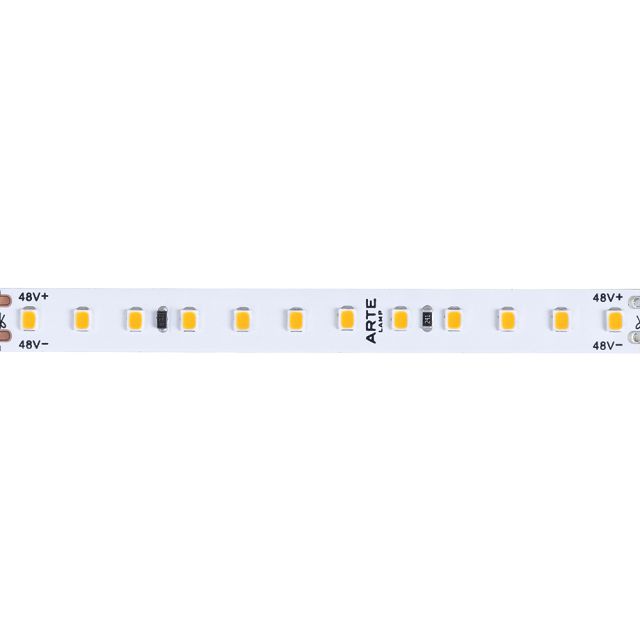 лента светодиодная  ARTE LAMP TAPE LED 48В 7,2W/m 3000К 5м металл белый