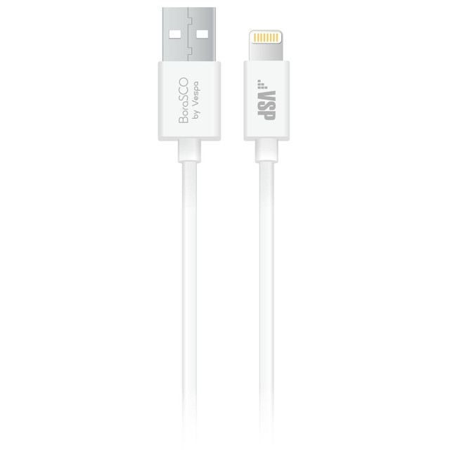 кабель USB-Lightning 8-pin 2А BORASCO 2м белый