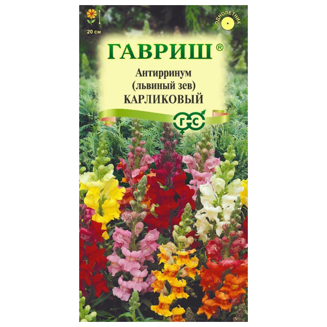 семена ГАВРИШ Антирринум (Львиный зев) Карликовый смесь 0,05г