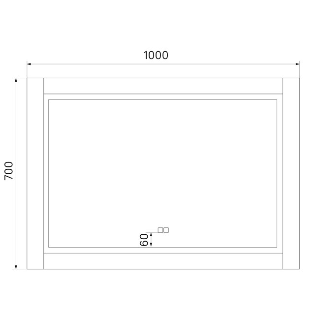 зеркало для ванной IDDIS Oxford 100х70см LED-подсветка антизапотевание сенсор диммер