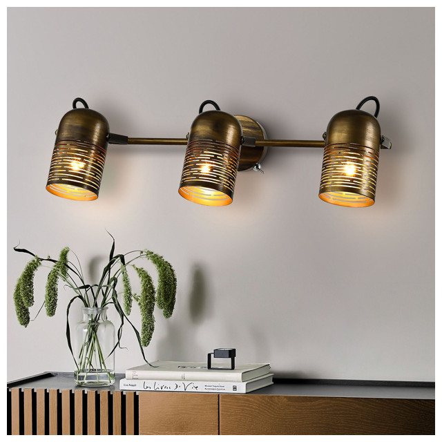 спот RIVOLI Lamia 3х40Вт E27 поворотный металл коричневый