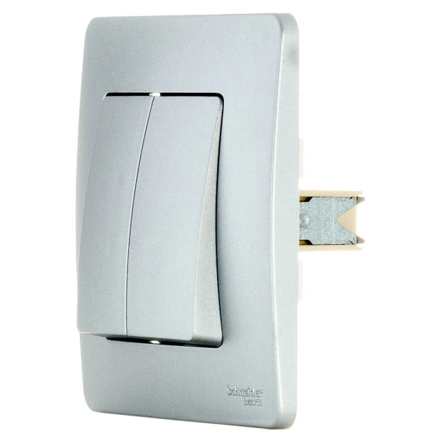 выключатель 2 клавишный SYSTEME ELECTRIC Blanca (cх.5) 10А 250В алюминий
