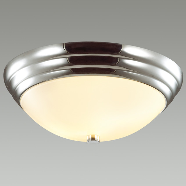 светильник настенно-потолочный LUMION Vintage E27 2х60Вт металл стекло хром