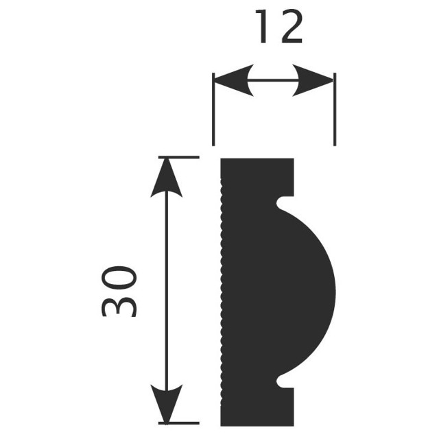 молдинг COSCA 30х12х2000мм белый, арт.СПБ071145/МХ042