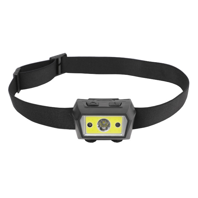 фонарь налобный FEBOX 3Вт LED COB  250Лм 3xААА 6 режимов зеленый