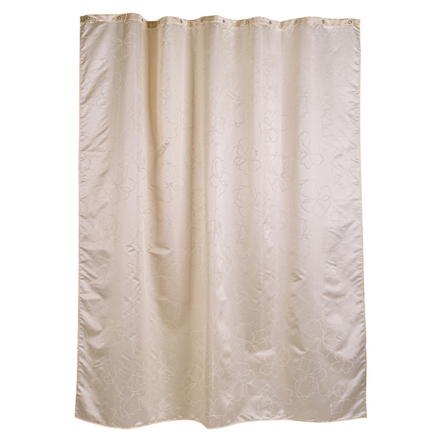 занавеска для ванной WESS Reath 200х180см полиэстер бежевая