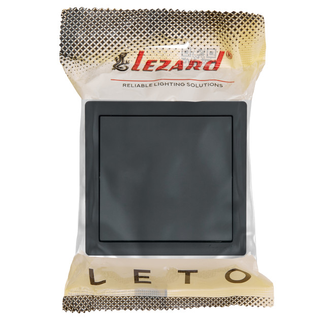 выключатель 1-клавишный LEZARD Leto графит