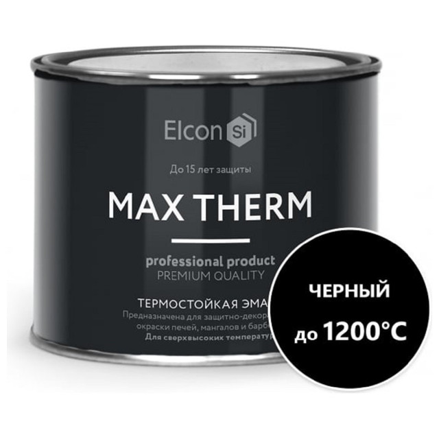эмаль термостойкая ELCON для печей 400г чёрная, арт.00-00004052 эмаль термостойкая ELCON для печей 400г чёрная, арт.00-00004052