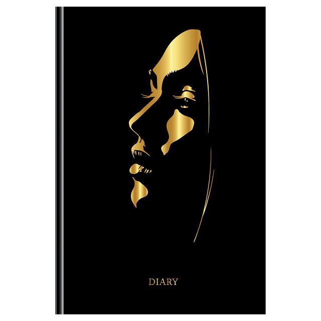 ежедневник недатированный BG Golden Girl 136л А5 60 г/кв.м глянцевая ламинация тиснение фольгой 7бц