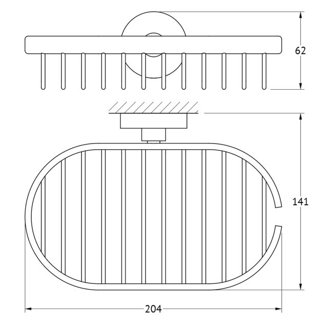 полка прямая ARTWELLE Harmonie HAR 018 20 см хром