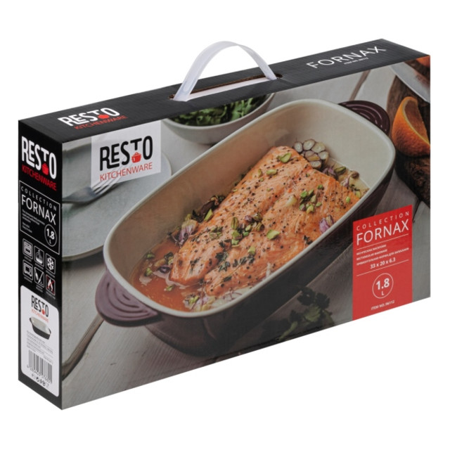 форма для запекания RESTO Fornax 33х20х6,3см 1,8л прямоугольная керамика