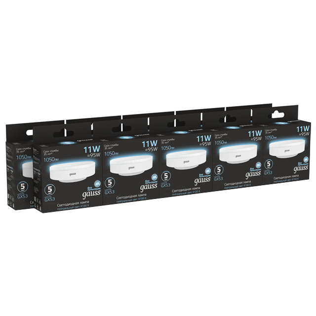лампа светодиодная GAUSS 11Вт GX53 LED 1050Лм 4100К рефлектор