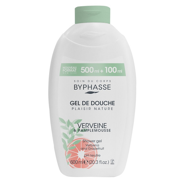 гель для душа BYPHASSE Verbena&Grapefruit 600мл