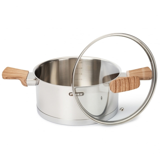 кастрюля PYREX Design 2,9л 20см нержавеющая сталь, индукция