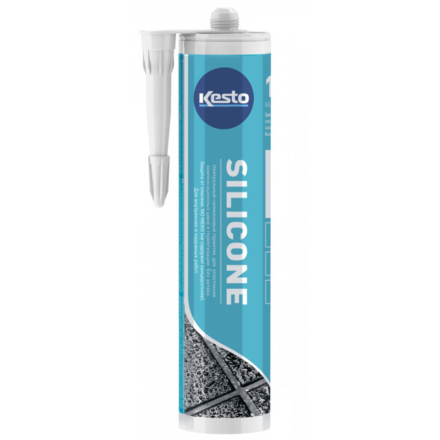 герметик силиконовый KESTO 42 Silicone санитарный 310мл сине-серый, арт.85255