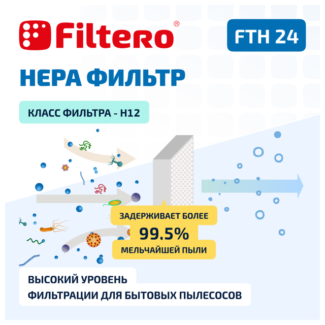 набор фильтров FILTERO FTH 24 BSH HEPA