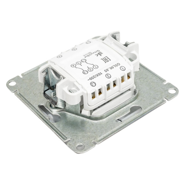 переключатель 2-клавишный SCHNEIDER ELECTRIC Glossa алюминий