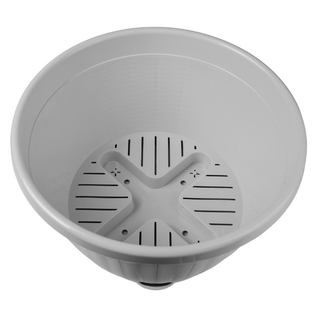 кашпо подвесное La Decoro 4,5л d27 с нижним поливом серый жемчуг (подвеса нет в комплекте)