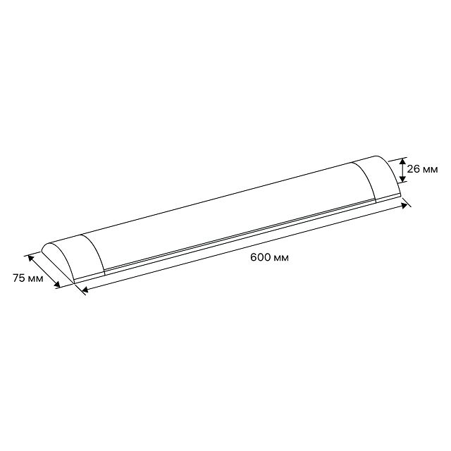 светильник светодиодный LED REV SPO 118 Line 18Вт 6500K 600мм