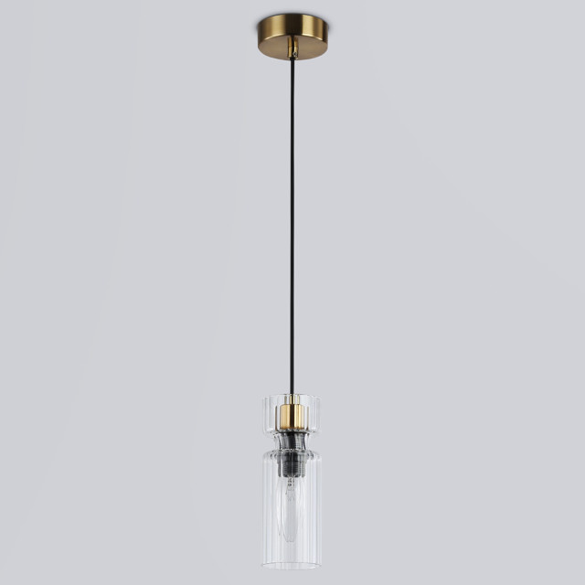 светильник подвесной AMBRELLA High Light E14 40Вт черный/латунь/прозрачный