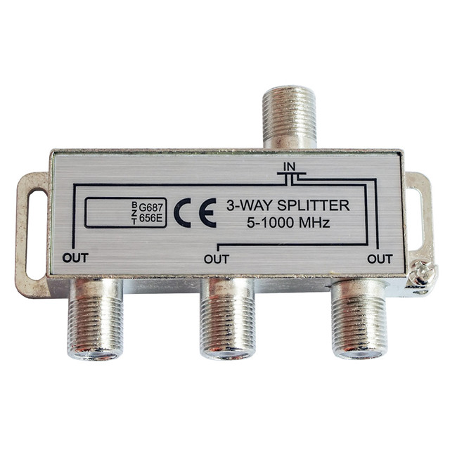 делитель антенный DORI на 3 ТВ с F-разъемами (сплиттер)