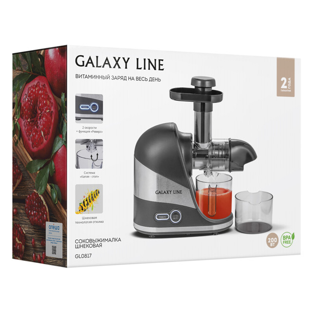 соковыжималка Galaxy LINE GL 0817 200 Вт шнековая