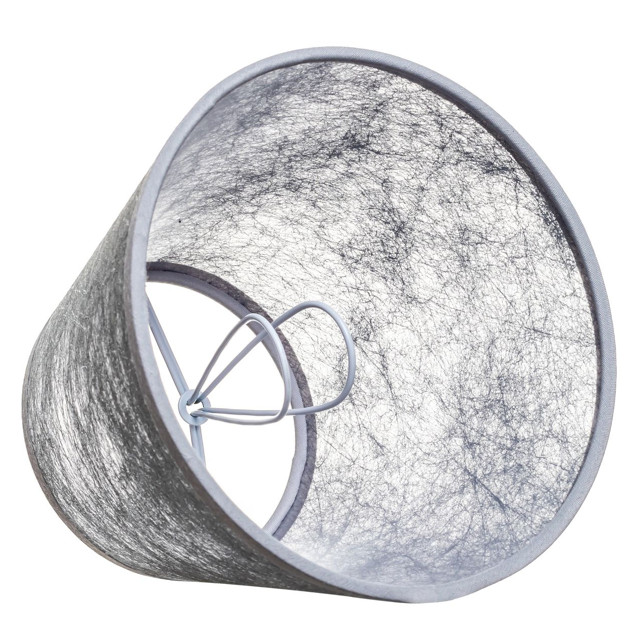 абажур  LAMPLANDIA Silk grey Clip 40Вт текстиль серый