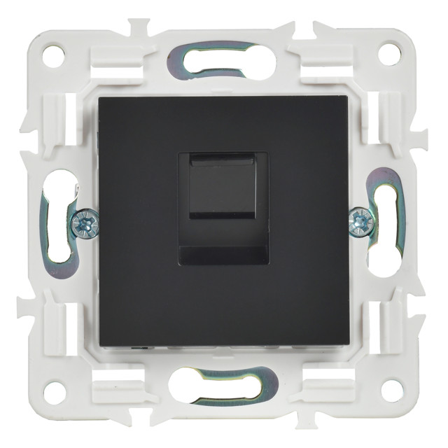 розетка компьютерная RJ45 кат.5E IEK Skandy черный